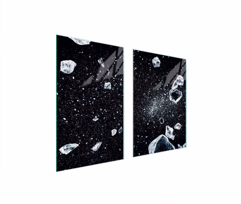 Pannello Di Protezione In Vetro Per Cucina 65X52 Ghiaccio