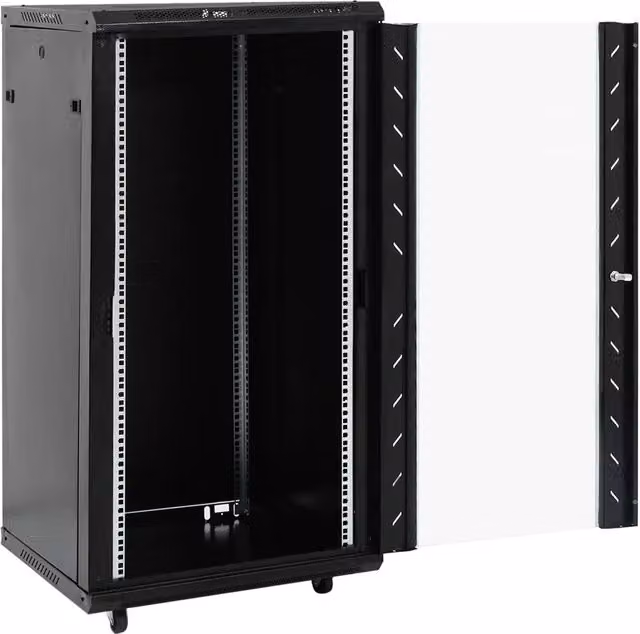 Armadietto di Rete 22U 19" IP20 vidaXL Nero L/P/H: 60 x 60 x 120 cm – 1