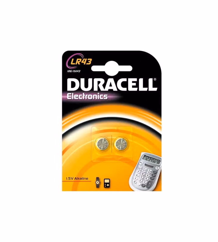 Pila Bottone Alkalina Pz 2       1,5Vlr43 Duracell