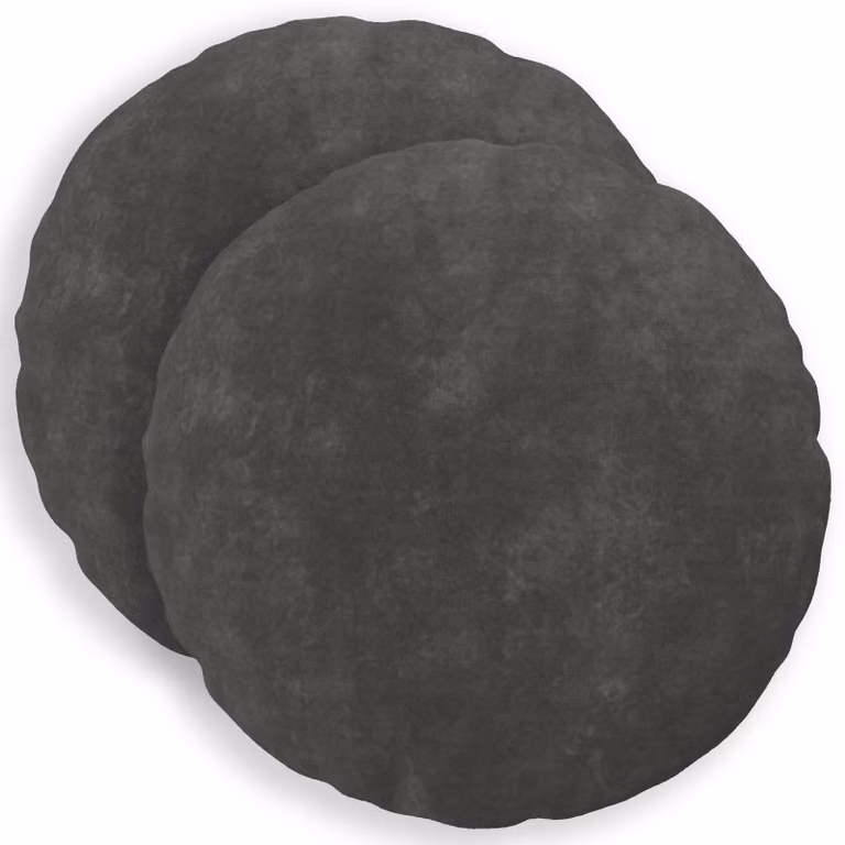 Set di 2 cuscini vidaXL HEERLEN in microfibra antracite con rivestimento lavabile e rimovibile