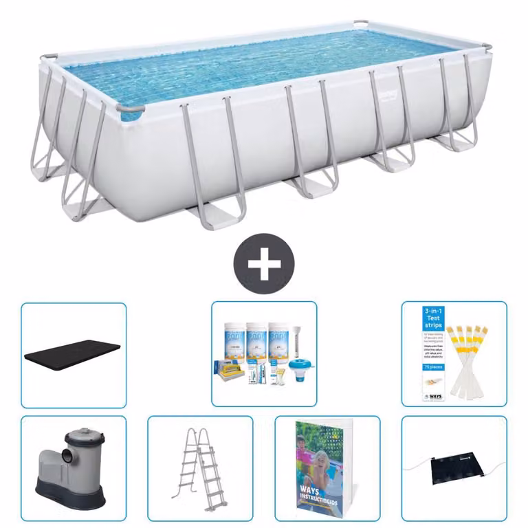 Bestway Power Steel, piscina rettangolare - 549x274x122 cm - 6 pezzi, modello S632