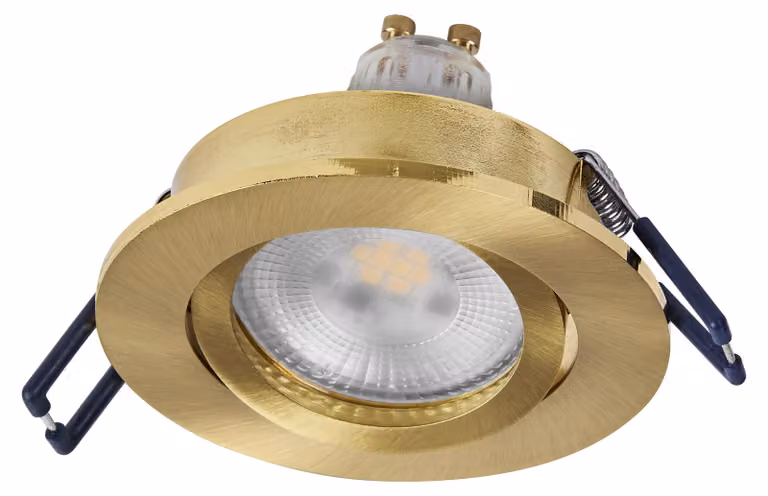 Set di faretti da incasso a LED OSRAM Spot Set, 6 W, finitura dorata, 85 mm, 500 lm, 2700 K (bianco caldo), CRI ≥ 80, dimmerabili, in alluminio, set da 3 pezzi