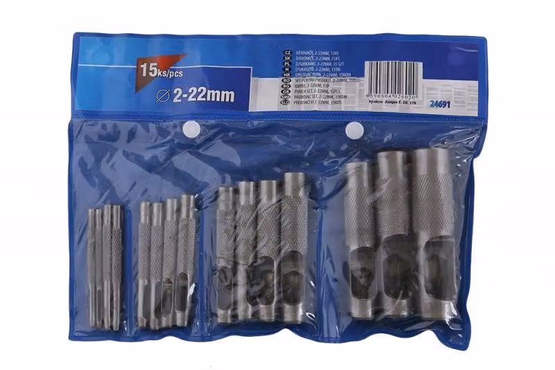 Set di punzoni Levior 2-22 mm 15 pezzi