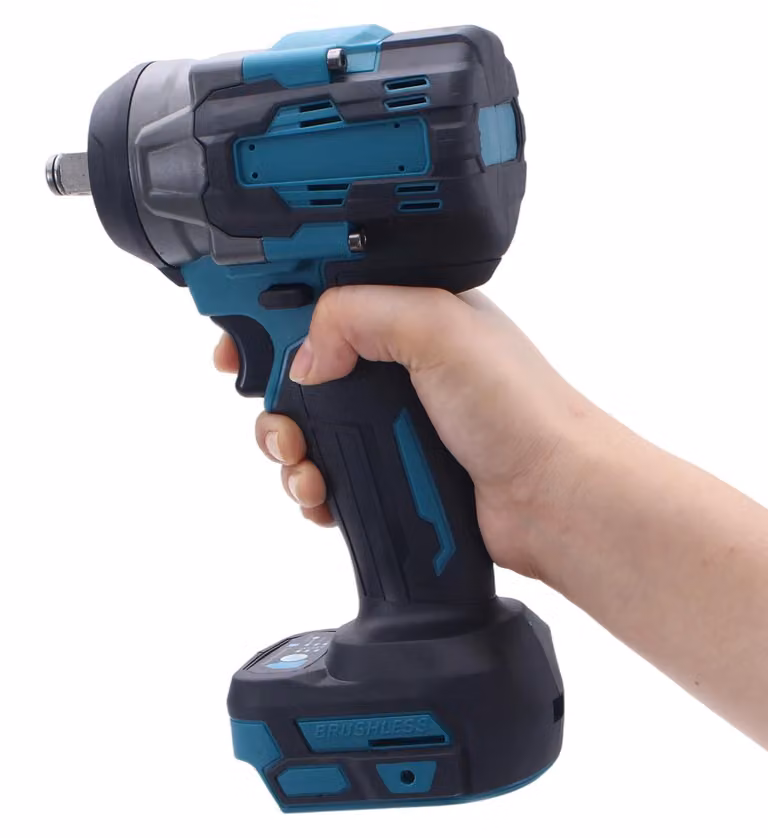 Avvitatore a impulsi - Chiave a bussola a batteria - Motore brushless - 1200 Nm - 18 V - 5 velocità - Attacco quadrato da 1,27 cm - 2 batterie - Con custodia in plastica