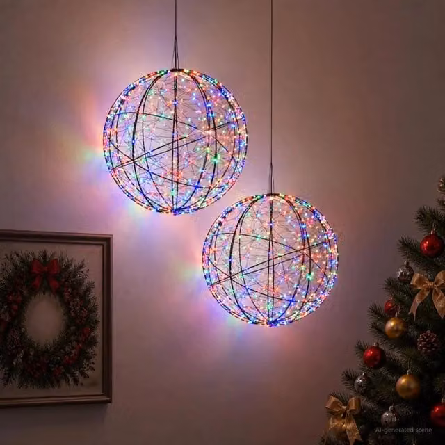 Luce a punta di Natale 2 pz 1900 LED Multicolore Ø 60 x 63 cm 42049801