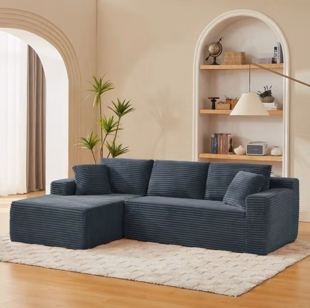 Divano angolare modulabile 252,5x163x65 cm grigio scuro, memory foam, tessuto