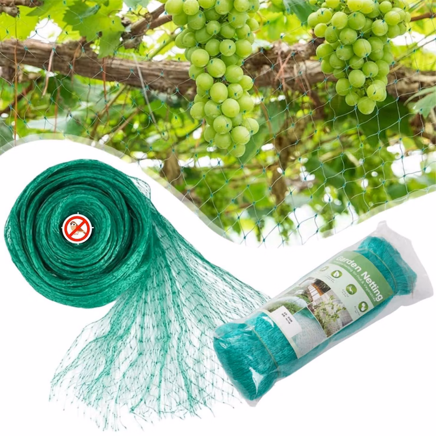 Rete di protezione per ortaggi, 2x10 metri. Rete anti-uccelli. Rete anti-insetti. Rete da giardino, a maglia fine