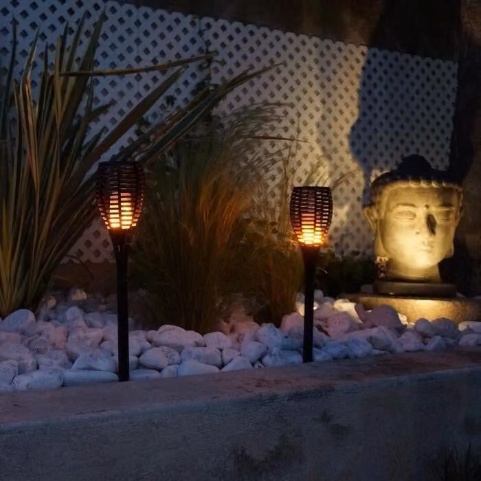 Lampade solari da giardino, set da 2, LED bianco caldo, H 70 cm, Mini Maity Sun