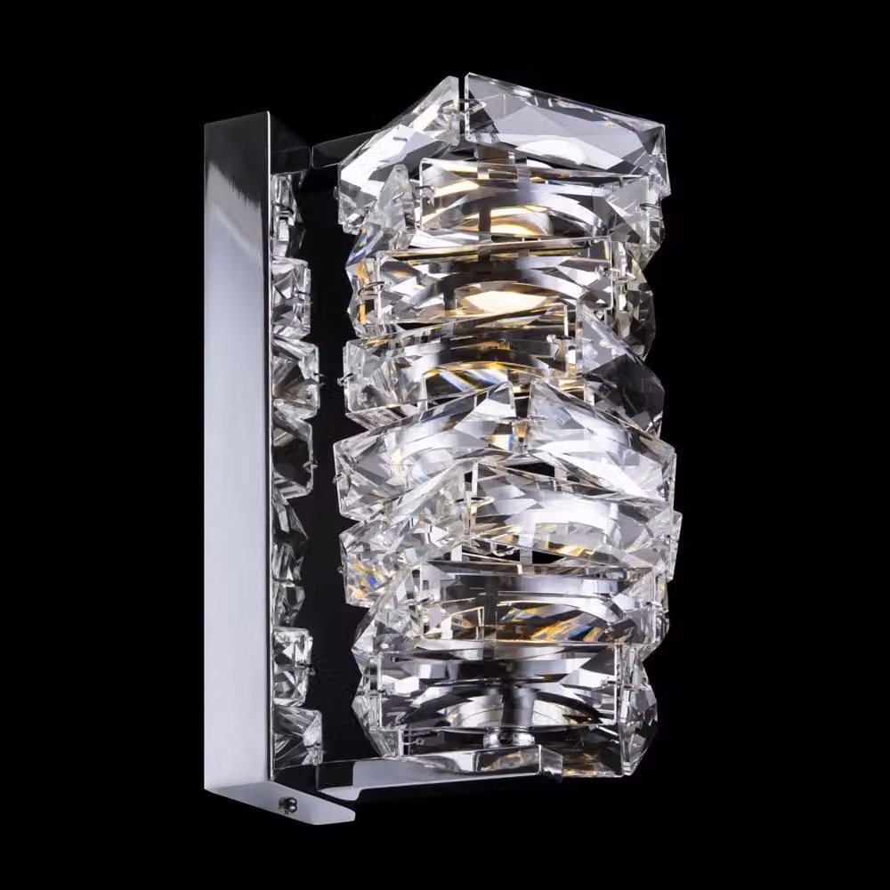 Applique Contemporanea Coil Maytoni in Acciaio Cromo con Diffusore in Vetro Trasparente e LED Luce Bianca Calda – 2