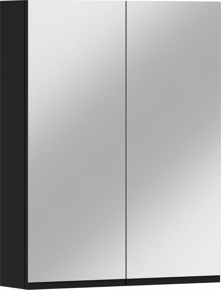 ADK Möbel - Mobile bagno sospeso - con specchio Antico 60 - 78x60x17 cm - nero