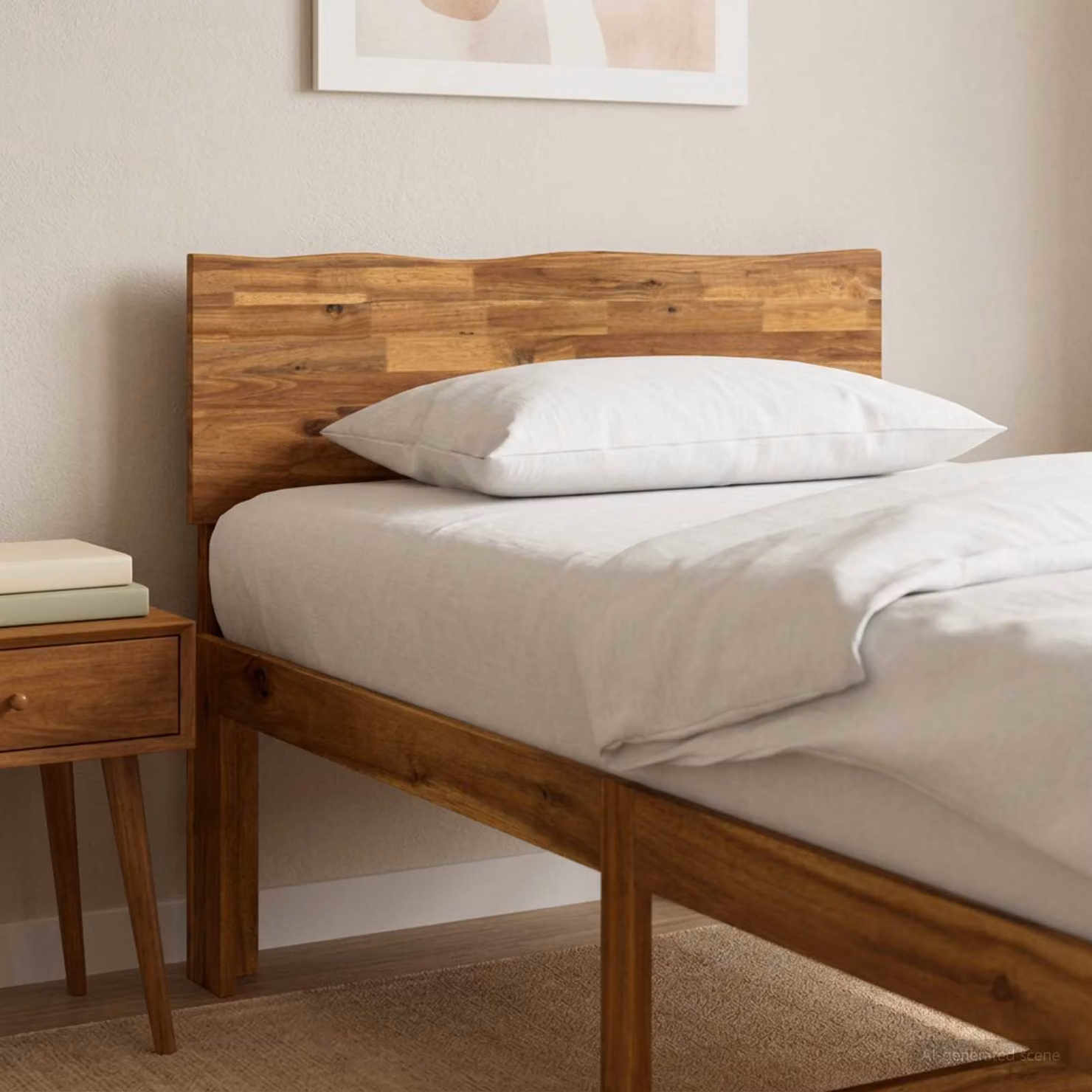 Testiera per letto vidaXL ROSTOCK in legno massello di acacia, colore naturale, 80 x 200 cm