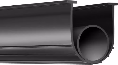Guarnizione per porta del garage VEVOR in gomma EPDM nera, lunghezza 4,8 m, larghezza: 10 cm, spessore: 8 mm, profilo a T per protezione da vento e pioggia