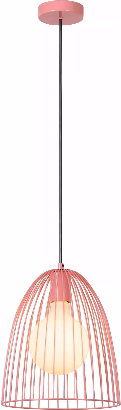 Lampada a sospensione MACARONS, rosa, 1xE27, 40W, metallo, dimensioni: 163x24,5x24,5 cm, IP20, Lucide
