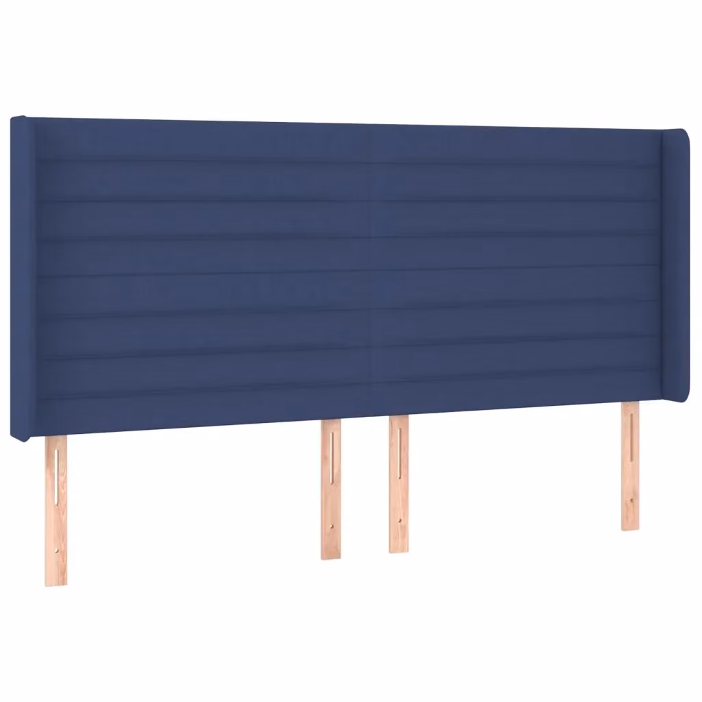 Testiera ad Orecchio vidaXL in Tessuto Blu con Struttura Imbottita L: 163 cm, P: 16 cm, H: 118 cm – 2