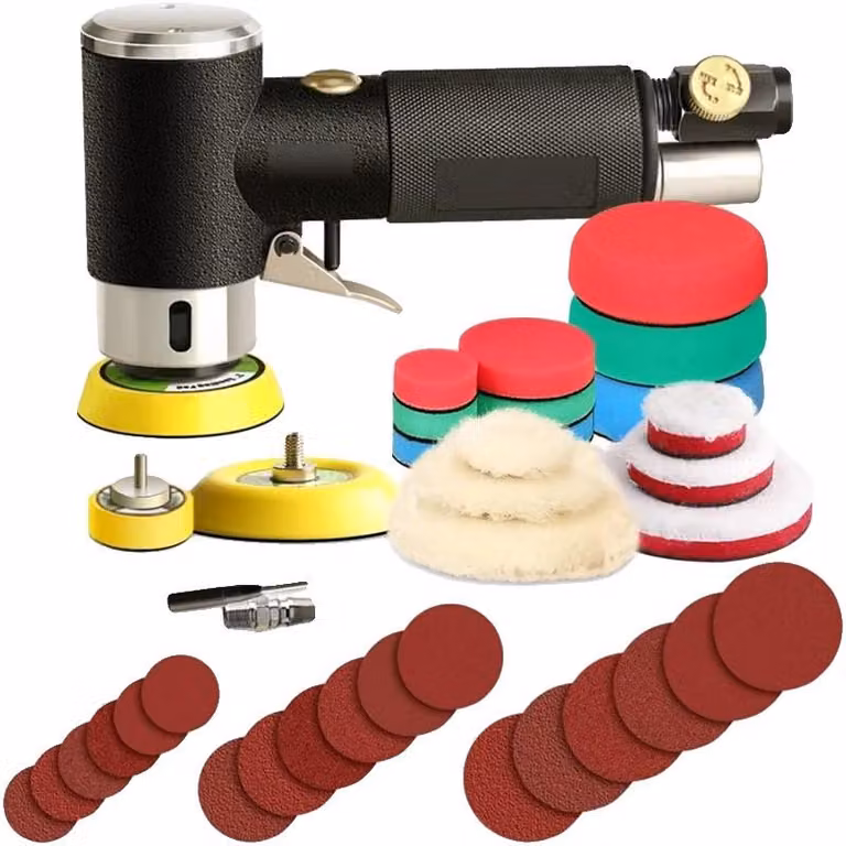 Smerigliatrice pneumatica, levigatura ad alta velocità, utilizzo versatile, set A