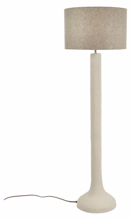 Lampada da terra Pomax Eivissa, bianca, diametro 32 cm, altezza 125 cm