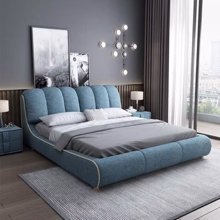 Design Holz Modern Bett 180x200 Schlafzimmer Ehe Luxus Hotel Betten Doppel Bett