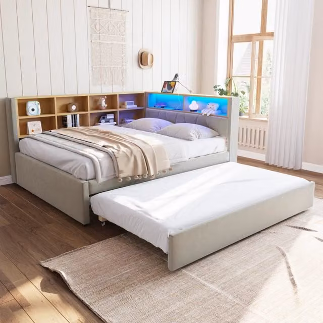 divano letto in flanell hellgrau 140 x 200 cm