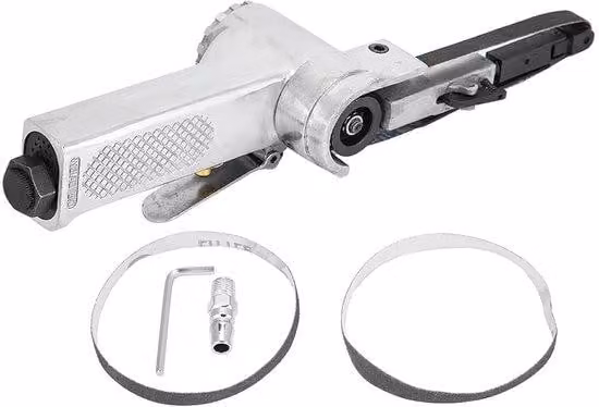 Levigatrice a nastro pneumatica compatta - 16.000 giri al minuto - Giunto rotante a 360° - Materiali resistenti - Design compatto