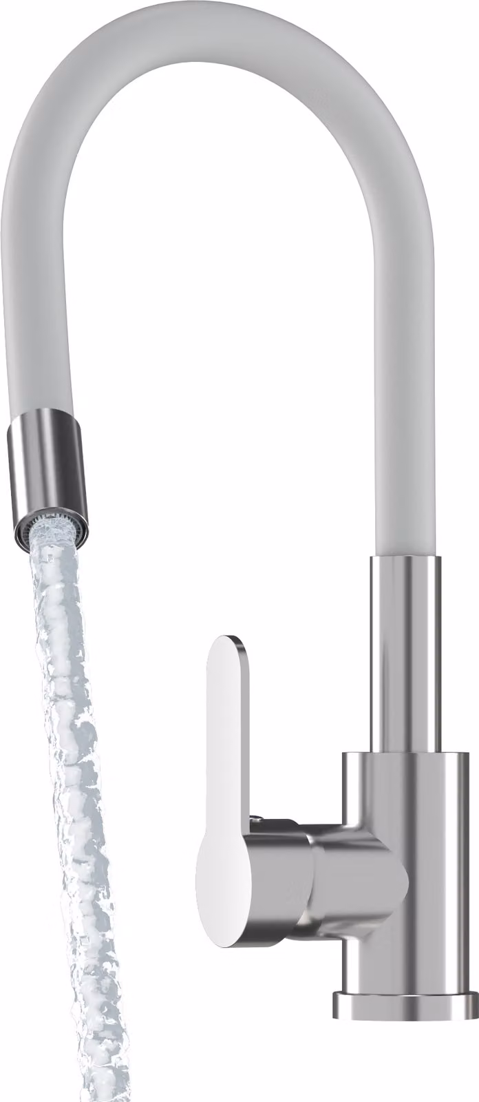 Granitan - Miscelatore cucina - Rubinetto cucina - Miscelatore lavello bianco - girevole 360° - FLEX