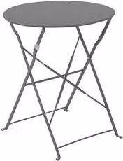 Tavolo pieghevole da esterno Amicasa in acciaio antracite L: 60 cm