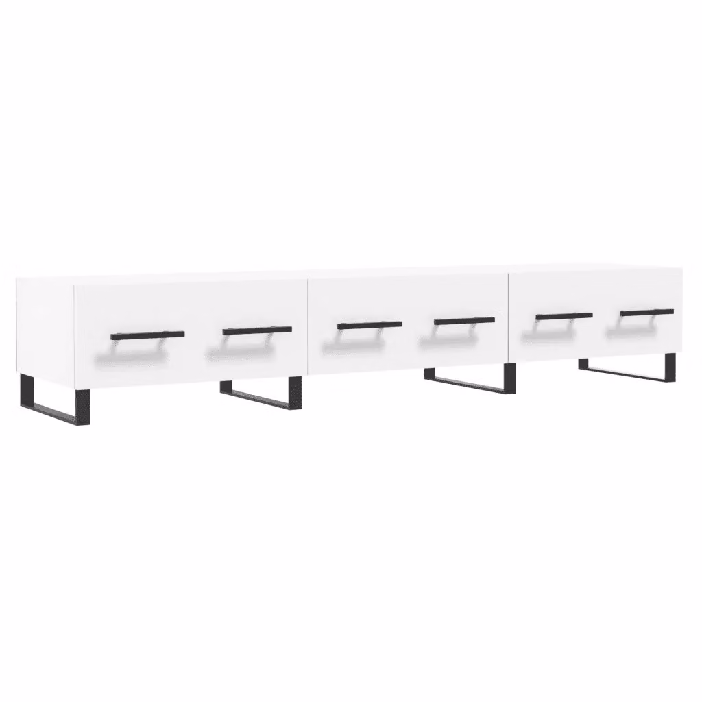 Mobile Porta TV Moderno vidaXL Bianco in Legno e Metallo L: 150 cm, P: 36 cm, H: 30 cm – 2