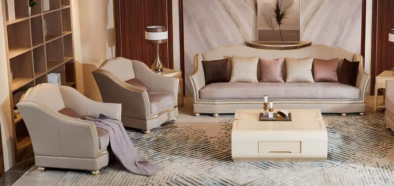 Sofagarnitur 411 Sitzer Set Design Sofas Polster Couchen Leder Relax Moderne