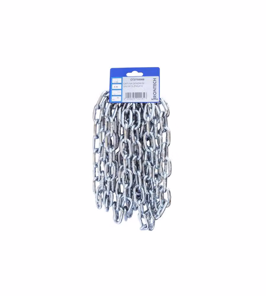 Catena genovese pretagliata Diam. 6 mm. in acciaio zincato 5 mt.