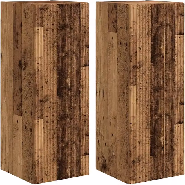 Mobile TV da parete moderno 30 x 31 x 80 cm con portaoggetti semplificati stile minimalista in legno antico 02_0054982