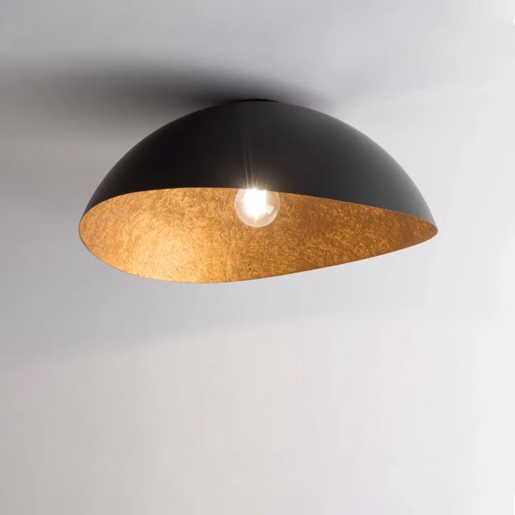 Plafoniera decorativa Solaris Sigma Lighting nera e rame, diametro: 48 cm, attacco E27 – 2