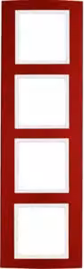 Berker 10143022 Cornice in alluminio, rosso/bianco polare Berker B.3
