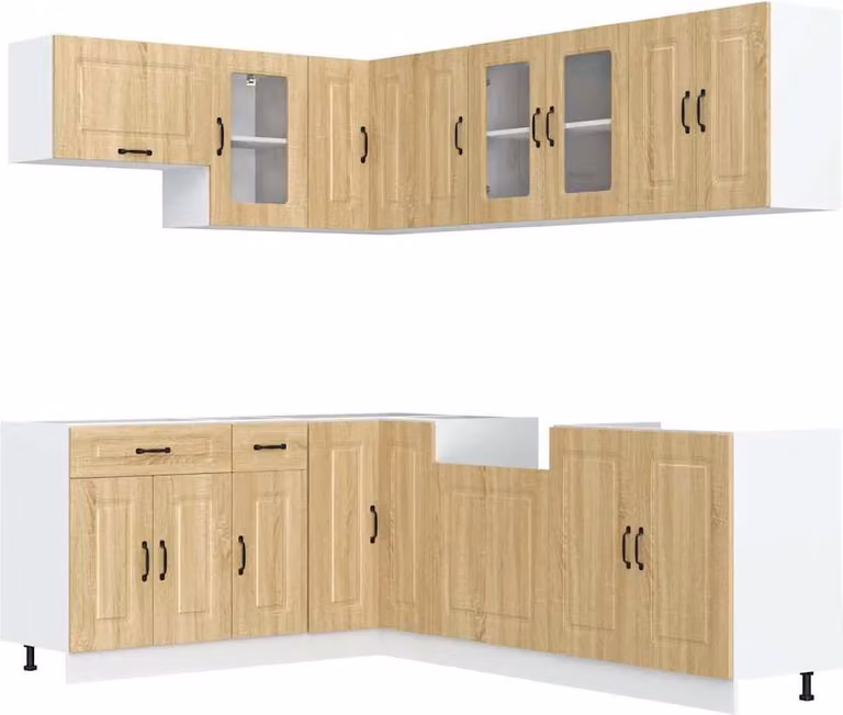 Set Mobili da Cucina 11 pz Kalmar Rovere Sonoma in Truciolato