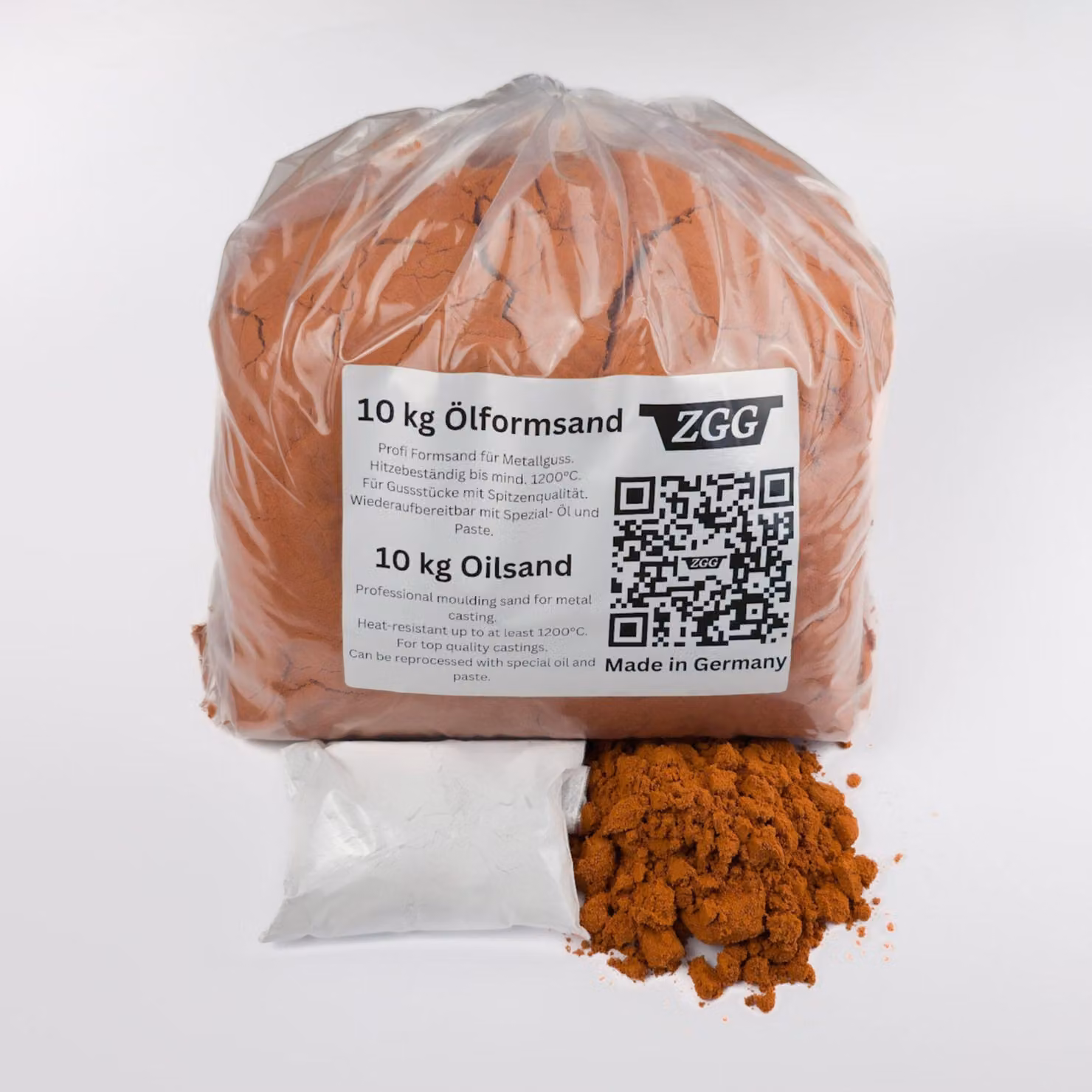 Sabbia legata con olio per fonderia a stampo metallico, peso: 10 kg, inclusi 100 grammi di talco in omaggio