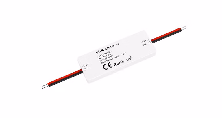 DOTLUX LED mini ricevitore/dimmer wireless Tecnologia Fusion 1x 5A 12-24V DC per strisce LED monocolore