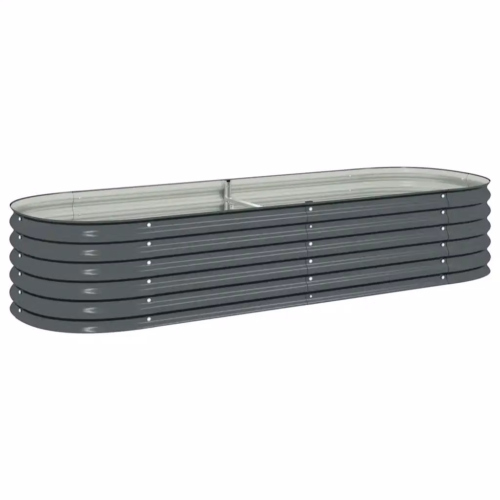 Letto rialzato da giardino vidaXL in acciaio zincato grigio L: 240 cm, P: 80 cm, H: 44 cm – 2