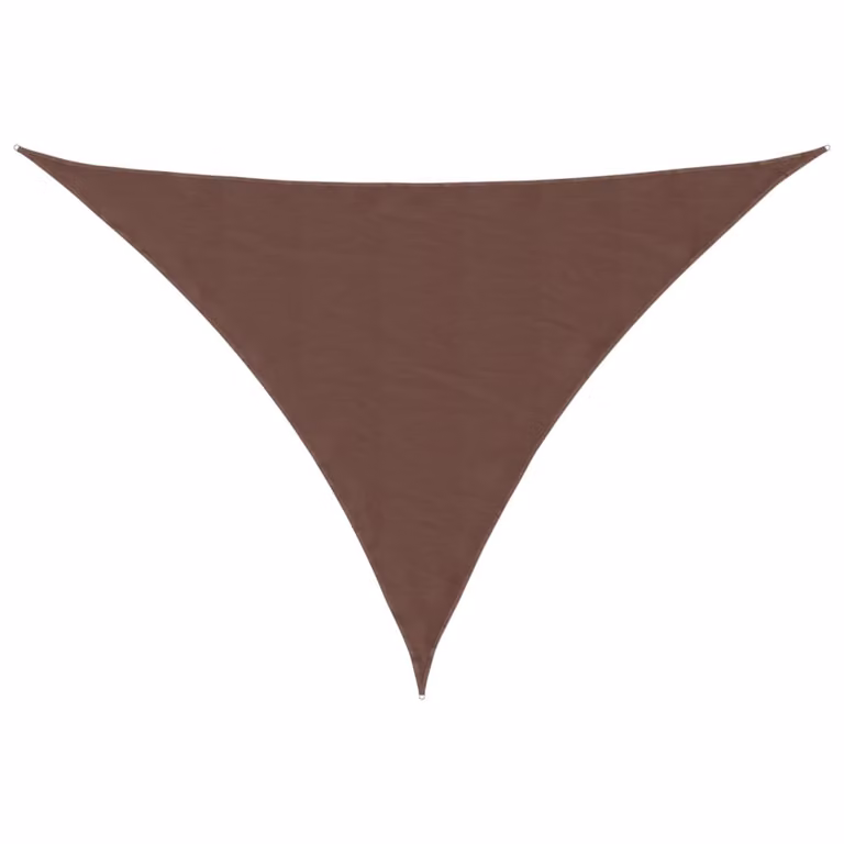 Parasole a Vela Oxford Triangolare 3x3x4,24 m Marrone