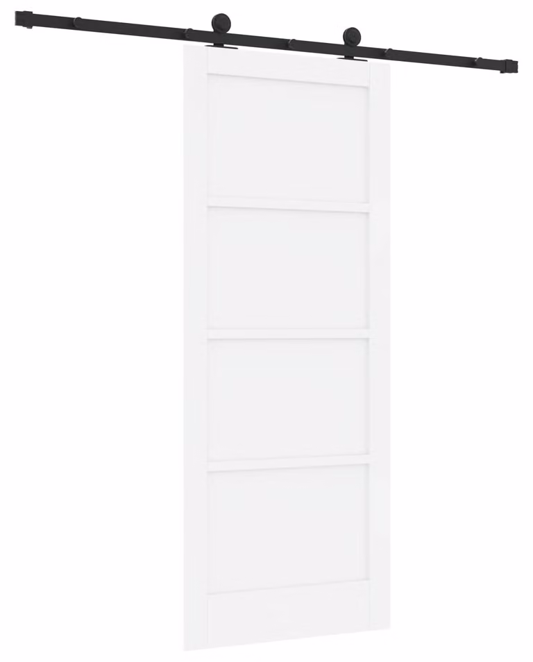 Porta scorrevole Bianco e Nero 83 x 202 cm