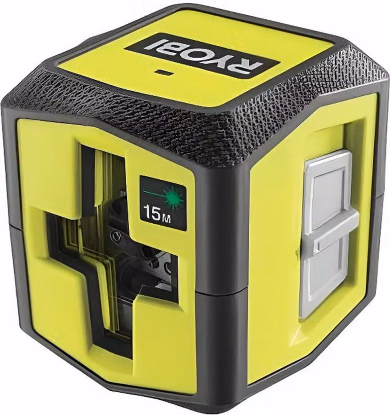 RYOBI - Green cross laser - range 15 m - accuracy +/- 0.5 mm - Supplied with a mounting clip and 2 batteries - RBCLLG1