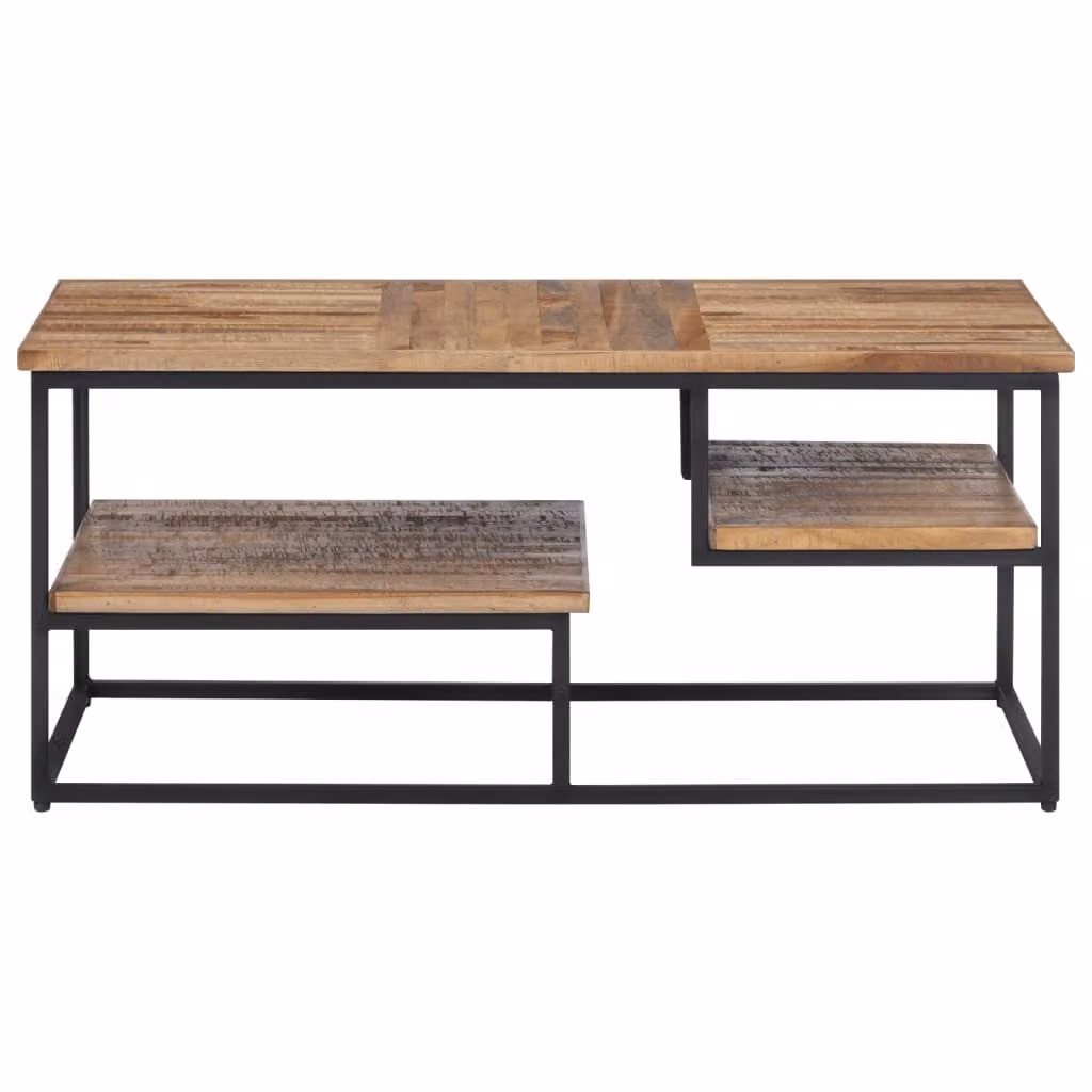 Tavolino 90x50x39 cm Legno massiccio riciclato teak