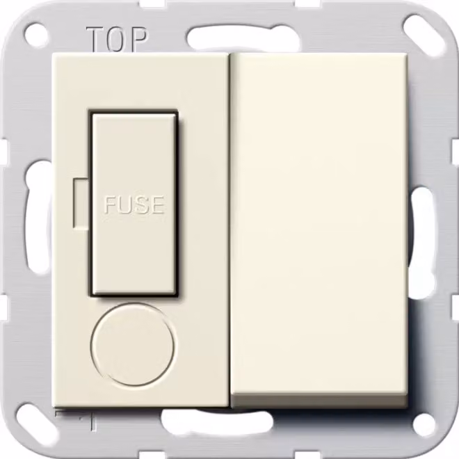 Gira 278501 Presa con fusibile 13 A commutabile Sistema 55 Bianco crema