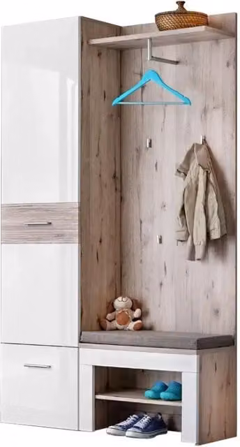Mobile d'ingresso - ONYX 5 - Colori rovere e bianco