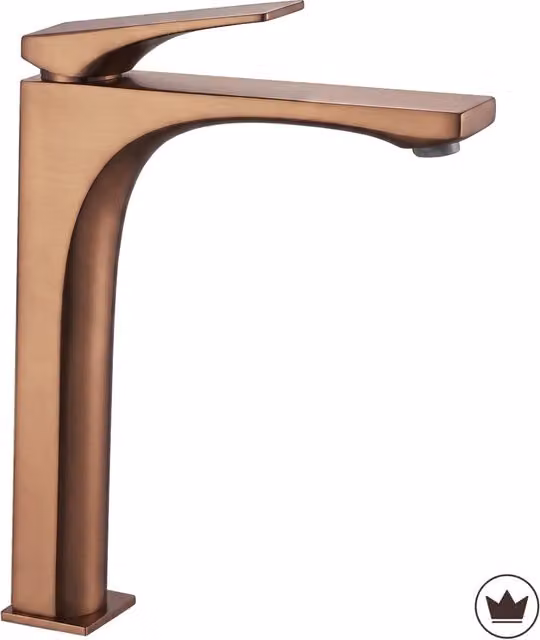 Rubinetto da lavabo monocomando Rea Joe in ottone spazzolato color bronzo – 1