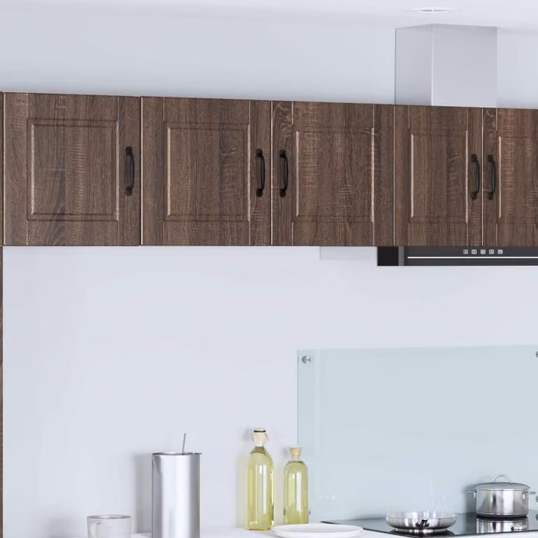 vidaXL Armadietto a muro PORTO moderno in rovere marrone con ante a battente L: 80 cm, P: 31 cm, H: 40 cm