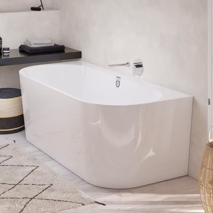Villeroy & Boch Oberon 2.0, vasca da bagno autoportante, dimensioni 180 x 80 cm, sistema Airpool Comfort, posizione tecnica 1