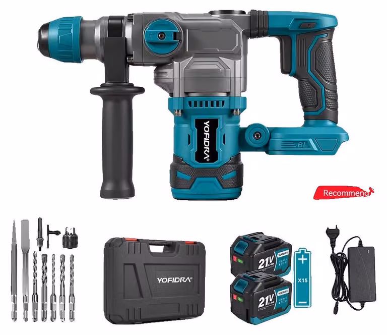 Trapano elettrico, motore brushless, multifunzione, set di batterie da 4,5Ah