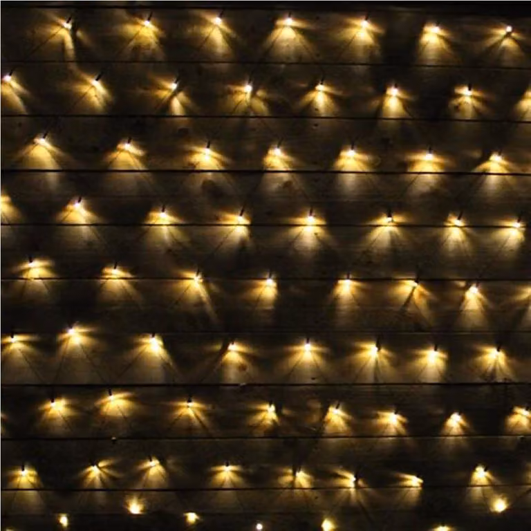 Catena luminosa a LED, 320 LED, lunghezza 3x2 metri, luce bianco caldo, con timer e 8 modalità