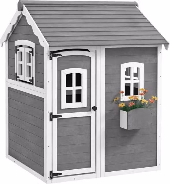 Casetta per bambini in legno ¨C Minimal ¨C grigio