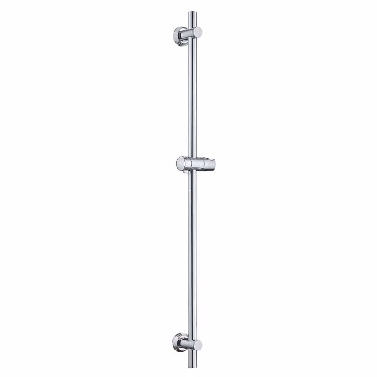 Set doccia Görbach in acciaio inossidabile, asta per doccia con supporto per soffione, 100 cm, finitura cromata