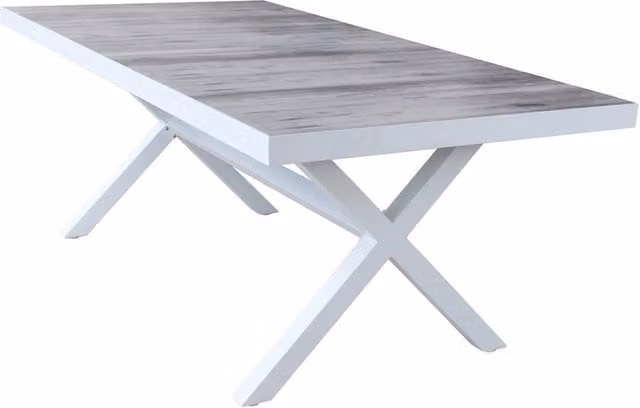 Tavolo da Giardino piano in Ceramica in Alluminio Gress cm 200x100x75 - SALLY