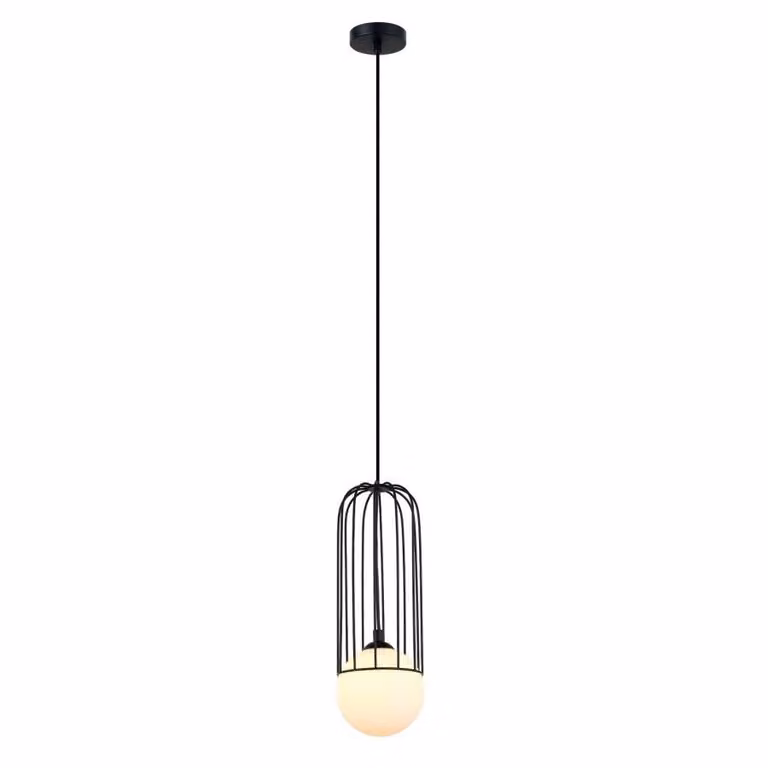 Italux Simon moderna lampada a sospensione nera MDM-3938/1 BK